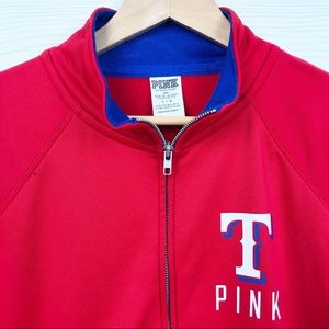 PINK Victoria's Secret Jackets & Coats - Victoria’s Secret Pink Texas Rangers Zip Up Jacket PINK Victoria's Secret Jackets & Coats - Victoria’s Secret Pink Texas Rangers Zip Up Jacket